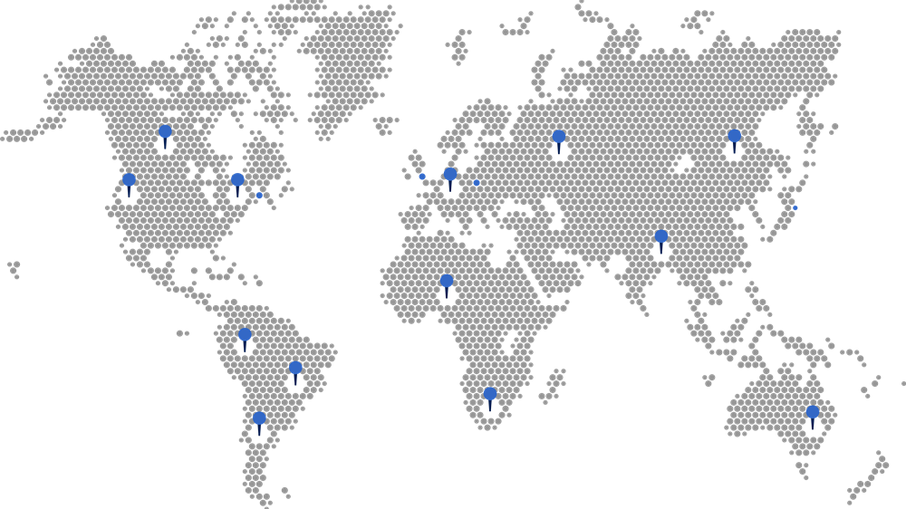 Map showing MAXCLEAN partners around the world